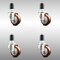 Service Caster 3 Inch 316SS Maroon Polyurethane Swivel 1-5/8 Inch Expanding Stem Caster Set SCC SCC-SS316EX20S314-PPUB-MRN-158-4 - alternate 1
